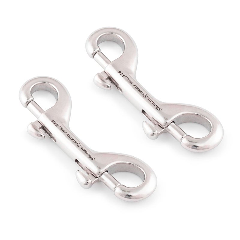 Shonan.Systems SHONAN Double Ended Bolt Snap Hooks, 2 Pack Stainless Steel Double Ended Bolt Snap Marine Grade, 3.5 Inch Metal Chain Clips for Diving, Dog Leash, Horse Tack, Feed Buckets - Image 3